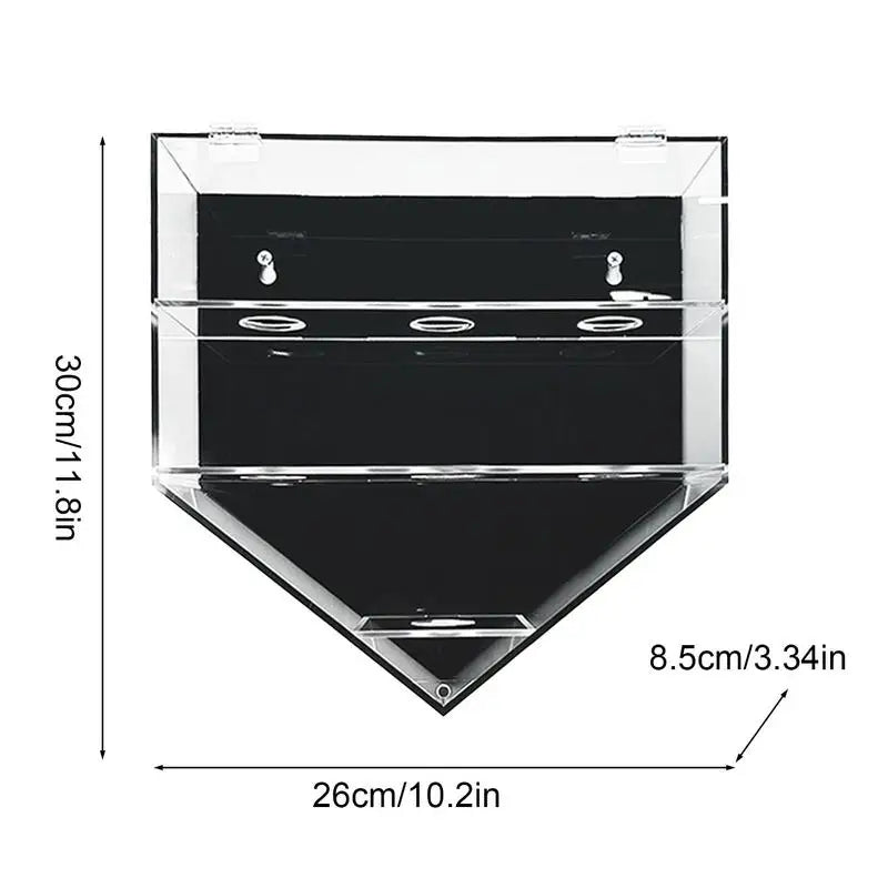 Display Baseball Holder 7-Hole Wall Mount Baseball Organizer Acrylic Storage Case Baseball Shelf Dustproof Tennis Ball Display