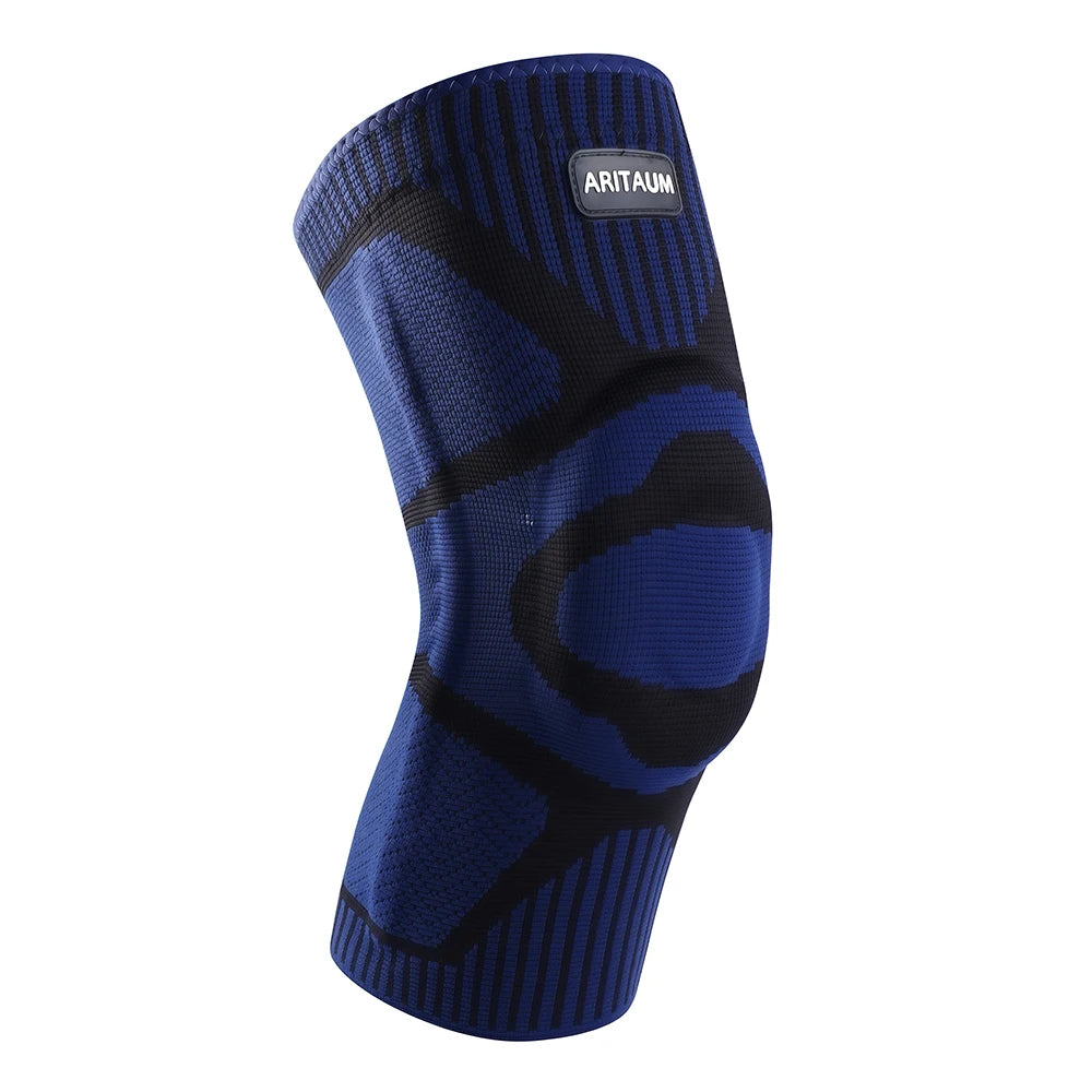 1 Pack of Professional Sports Knee Pads, Knee Pads, Meniscus Silicone Spring Support, Running Fitness, Basketball, Tennis, Badminton, Volleyball Knee Pads