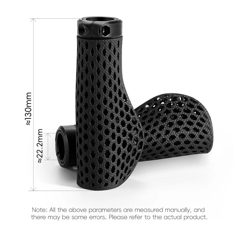 WEST BIKING 3D Printed Bicycle Grips Shock Absorption MTB Mountain Bike Handlebar Cover Ergonomic Cycling Handle Grip Bike Parts