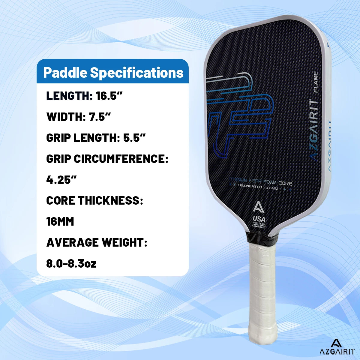 Pickleball Paddle All Foam Floating- pivoting Core | Titanium Reinforced | Power & Precision Control