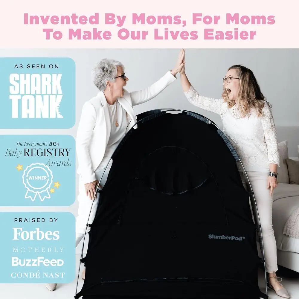 Sleep Tent for Travel, Portable Mini Crib Cover for Babies and Toddlers, Light-Blocking Sleep Pod with Monitor Pouch and Storage