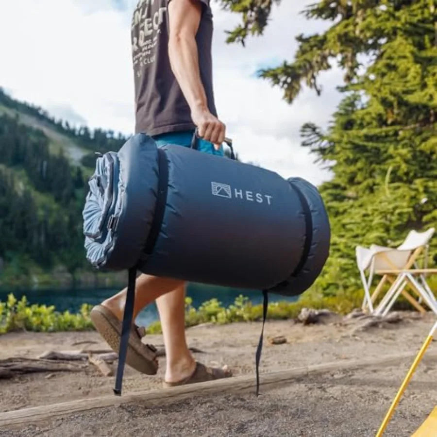 Foamy Camping Mattress Pad - Memory Foam Portable Roll Up Sleeping Cot Mattress for All Adventures - Dual Layer Comfort and Sup