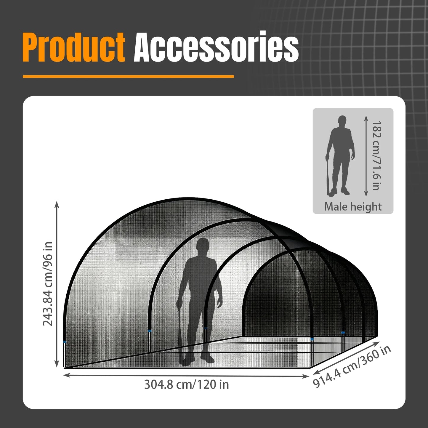 30FT Golf Softball Baseball Net for Backyard Portable Baseball & Softball Batting Cage for Practice Hitting Equipment