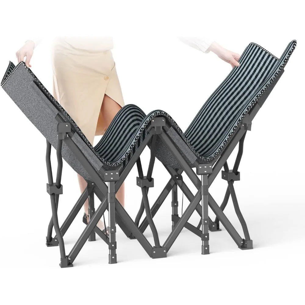 Comfortable Folding Camping Cot for Adults with Cushion and Carry Bag Supports 450 lbs