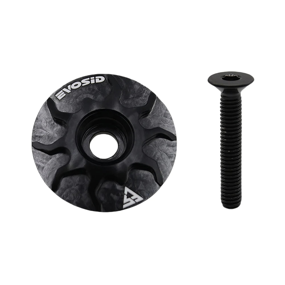 Bicycle Headset Cap with Screw Bike Stem Cover Aluminium Alloy Bike Headset Cover for Fork Head Tube Cycling Accessories