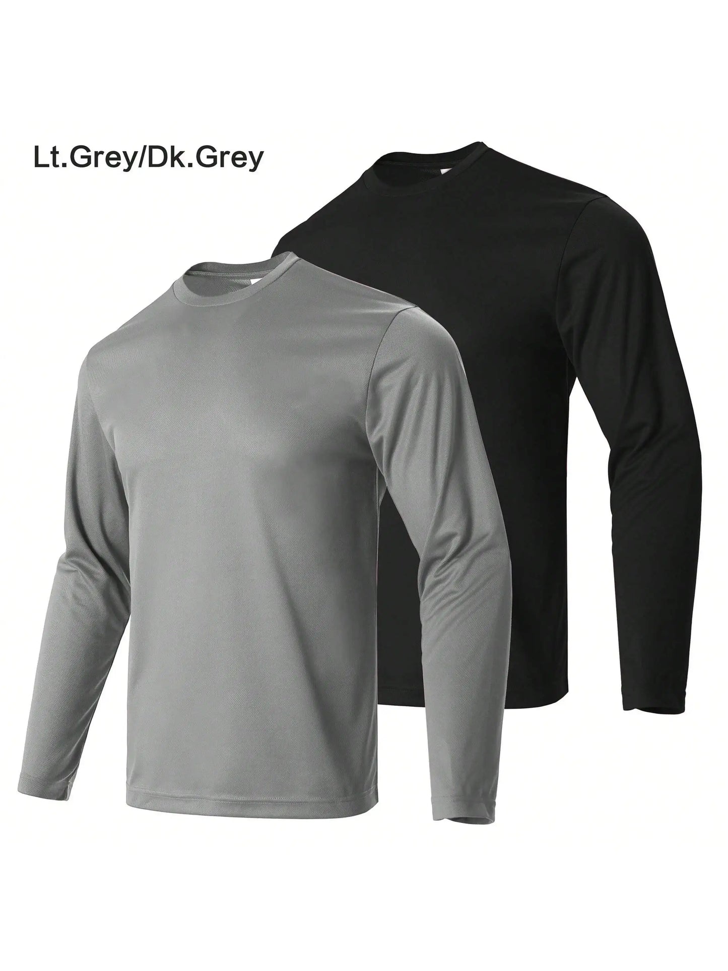 Men Performance Long Sleeve T Shirt Breathable Moisture Wicking Athletic Tops Quick Dry Workout Gym Running Outdoor Hiking Daily Casual Sport Tees