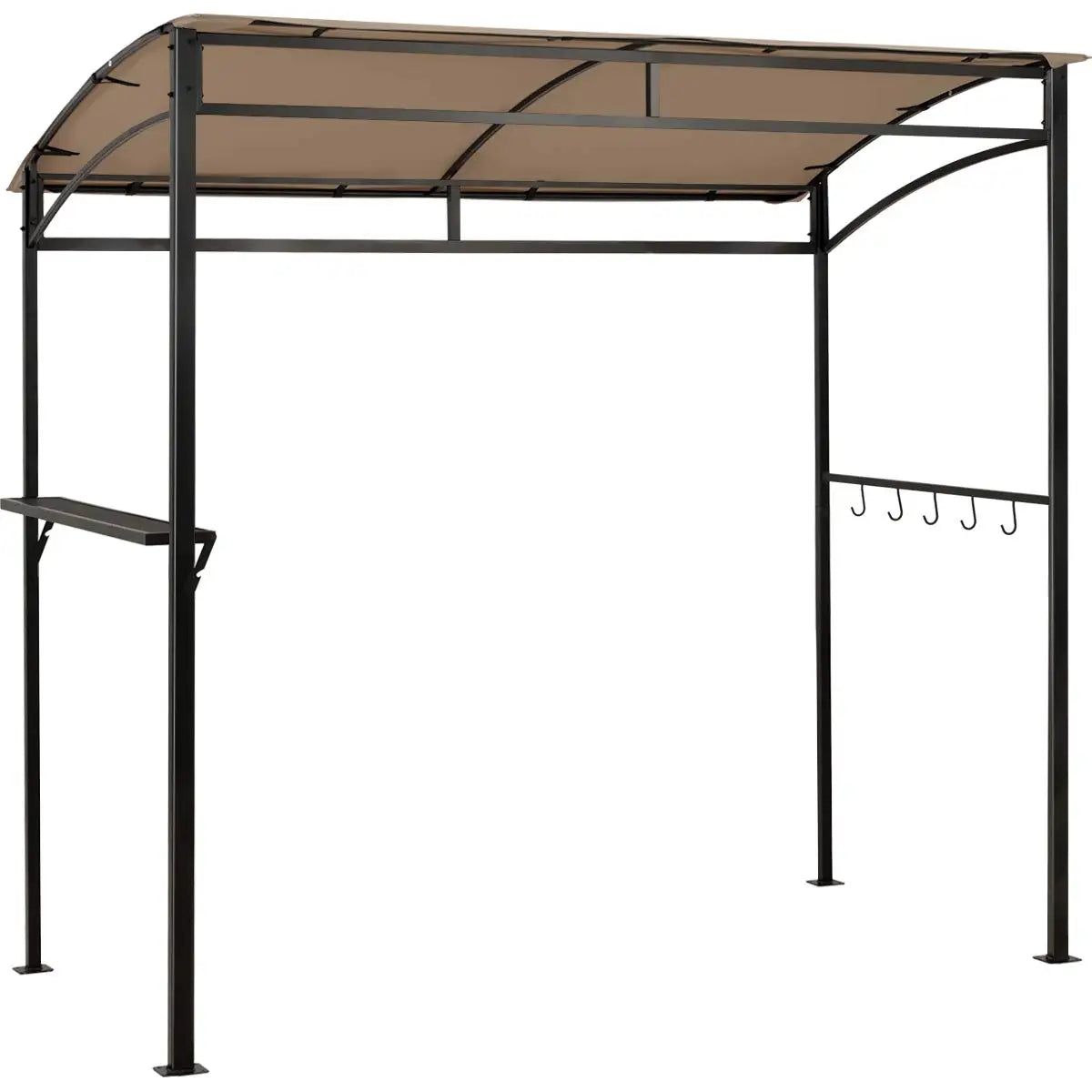 7x4.4ft Grill Gazebo, Patio Outdoor Backyard BBQ Canopy Shelter, Soft Top, Heavy-Duty Steel Construction, Storage, Customized