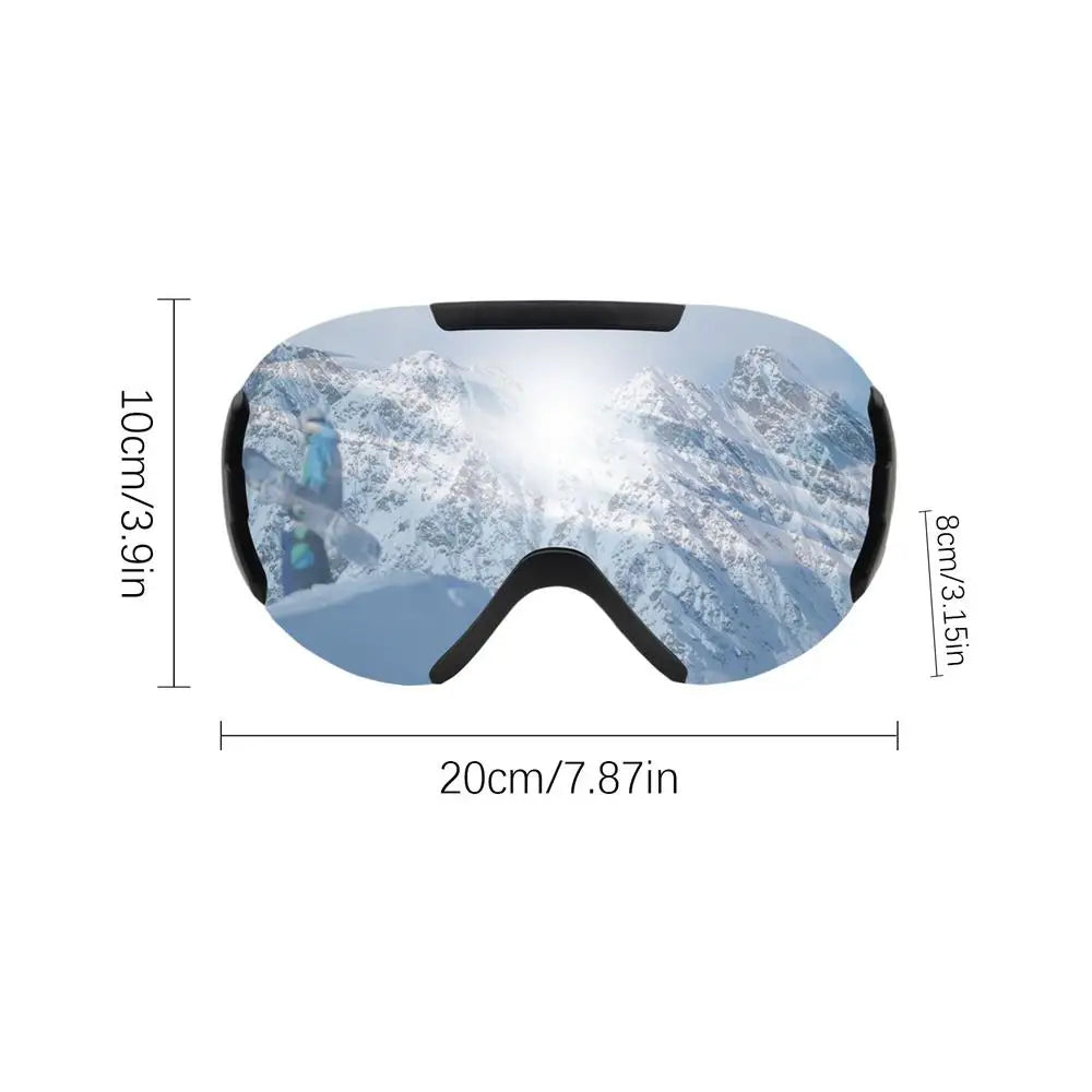 Snowboard Goggles Over Glasses Men Anti-Fog Cold Weather Goggles TPU Frame Anti-Fog Cold Weather Goggles Winter Snow Sports