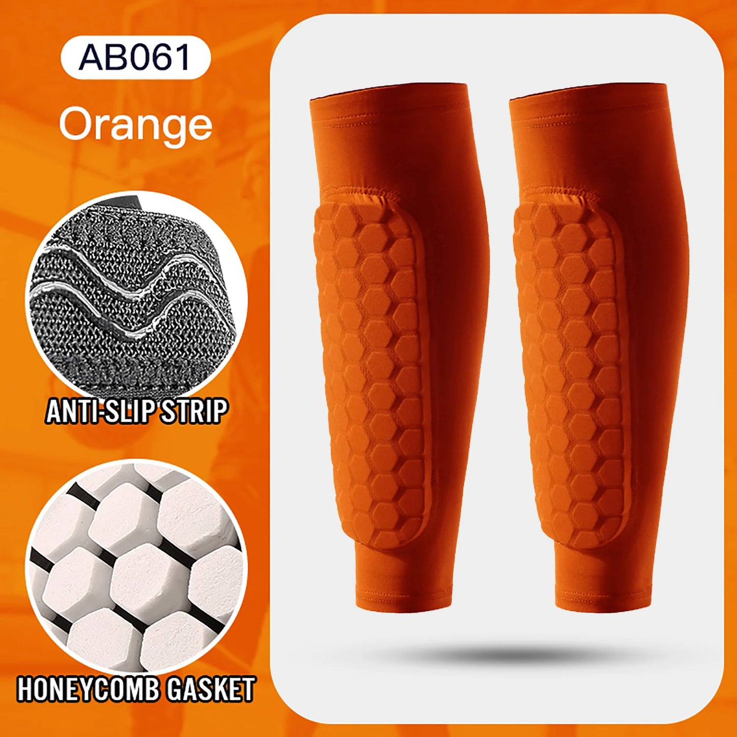 1/3 Pcs Leg Sleeves Shin Guards Shockproof Honeycomb Nylon Support Sock Shin Protector Soccer Gear Soccer Shields Sports Legging