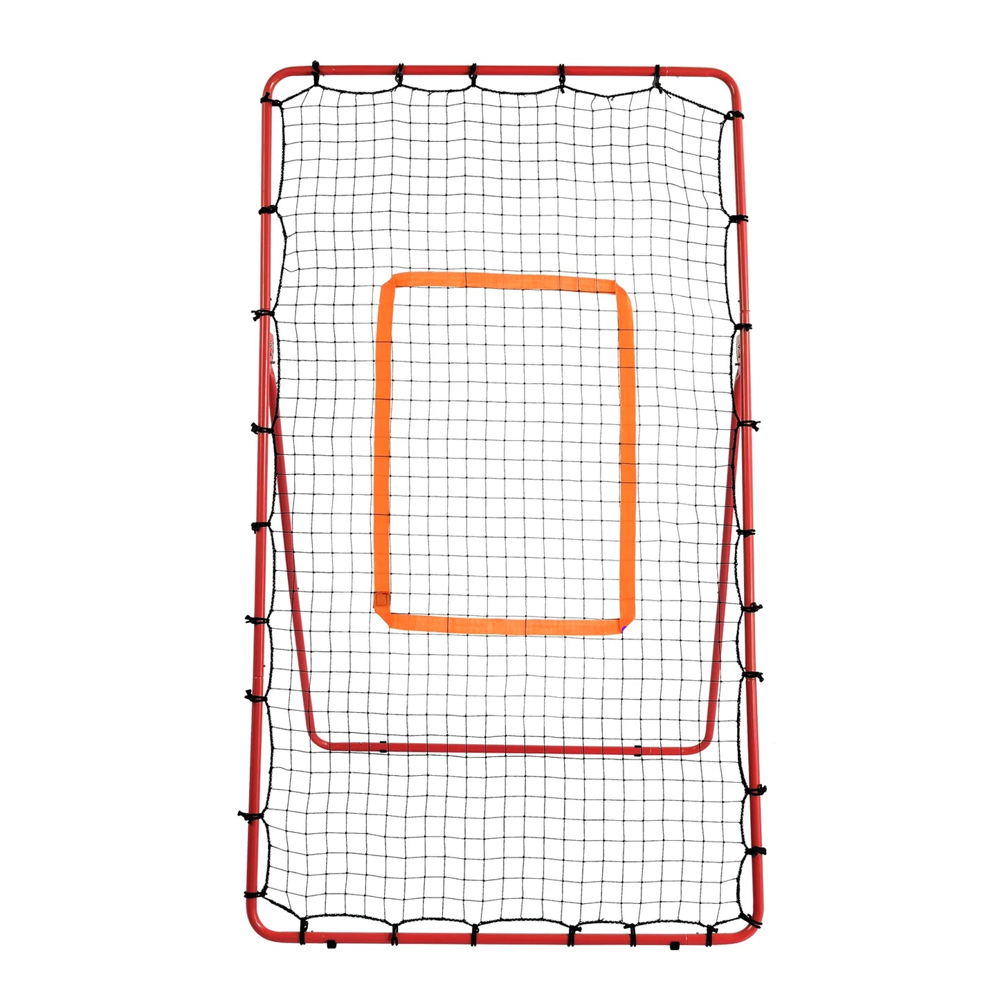Volleyball Rebound Net with 5 Adjustable Angles, Heavy Duty Metal Frame Bounce Back Training Net for Lacrosse Baseball Softball