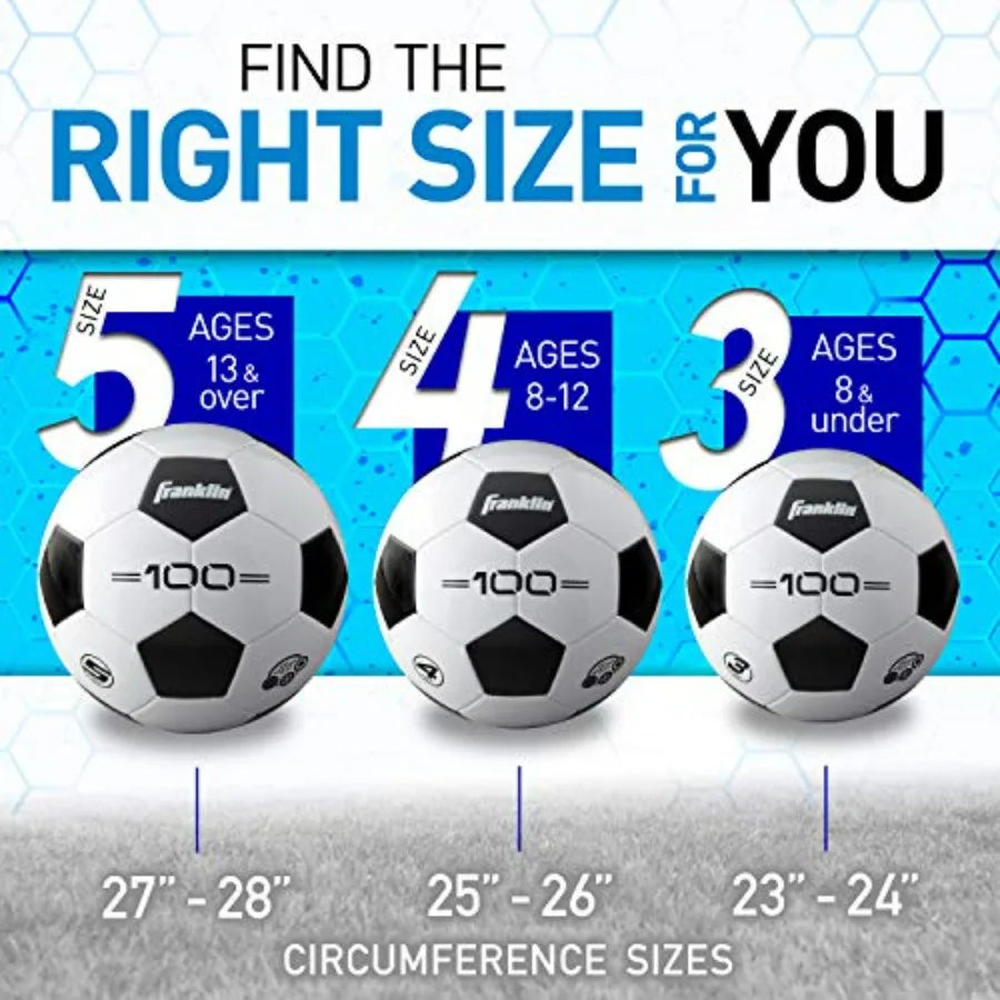 Soccer Balls Youth and Adult s, 4 and 5 - Single and Bulk Packs - Black and White