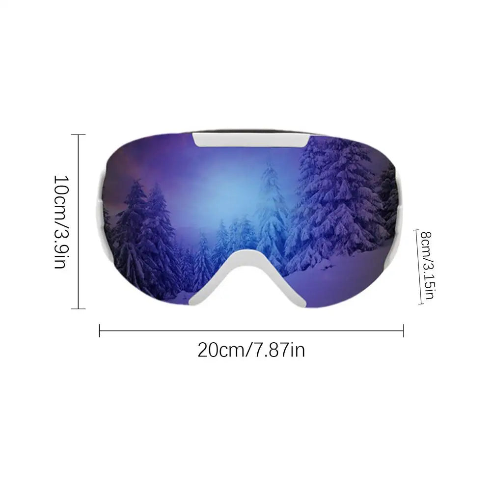 Snowboard Goggles Over Glasses Men Anti-Fog Cold Weather Goggles TPU Frame Anti-Fog Cold Weather Goggles Winter Snow Sports