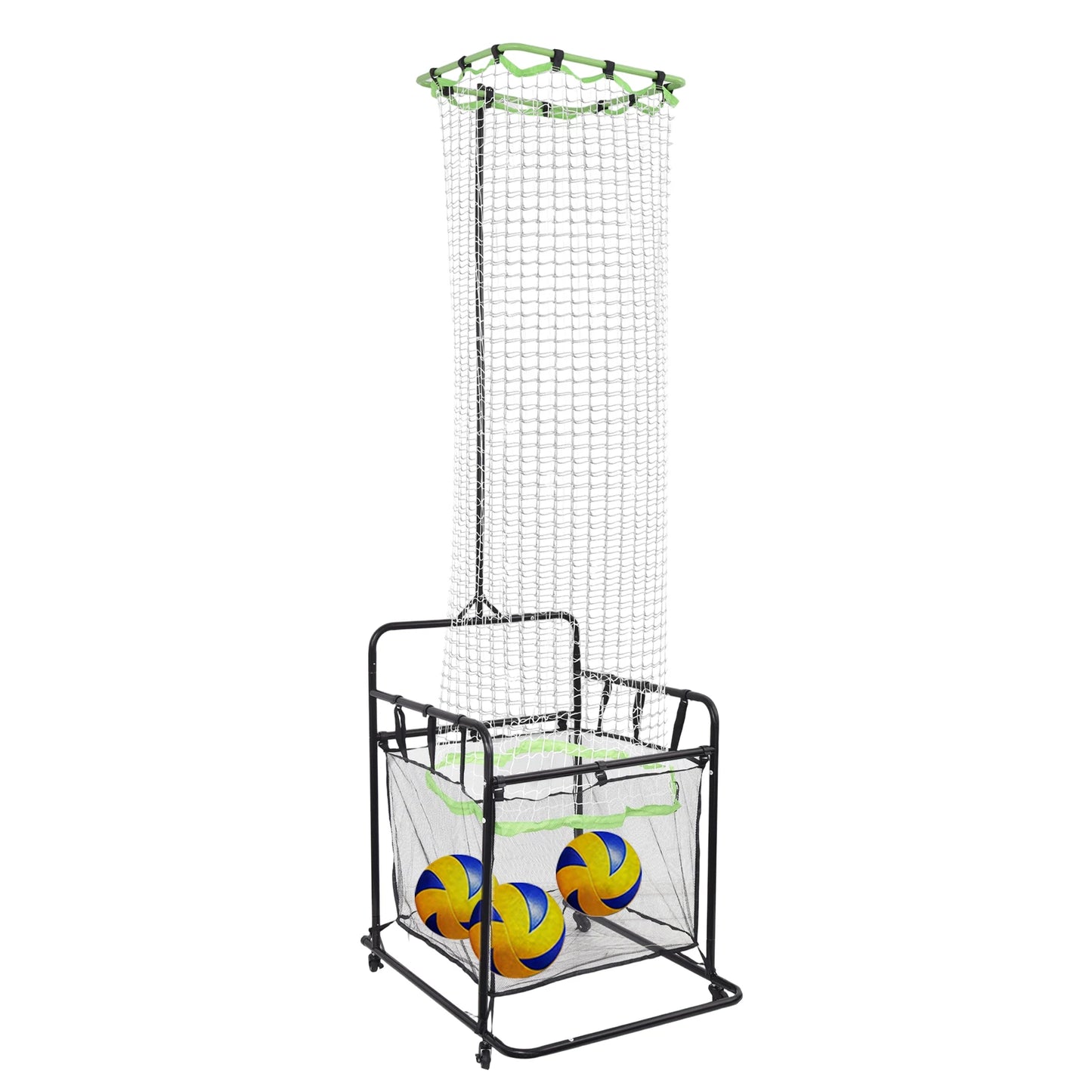 Volleyball Setter Training Equipment - Adjustable Volleyball Setting Trainer with Net for Indoor/Outdoor Practice