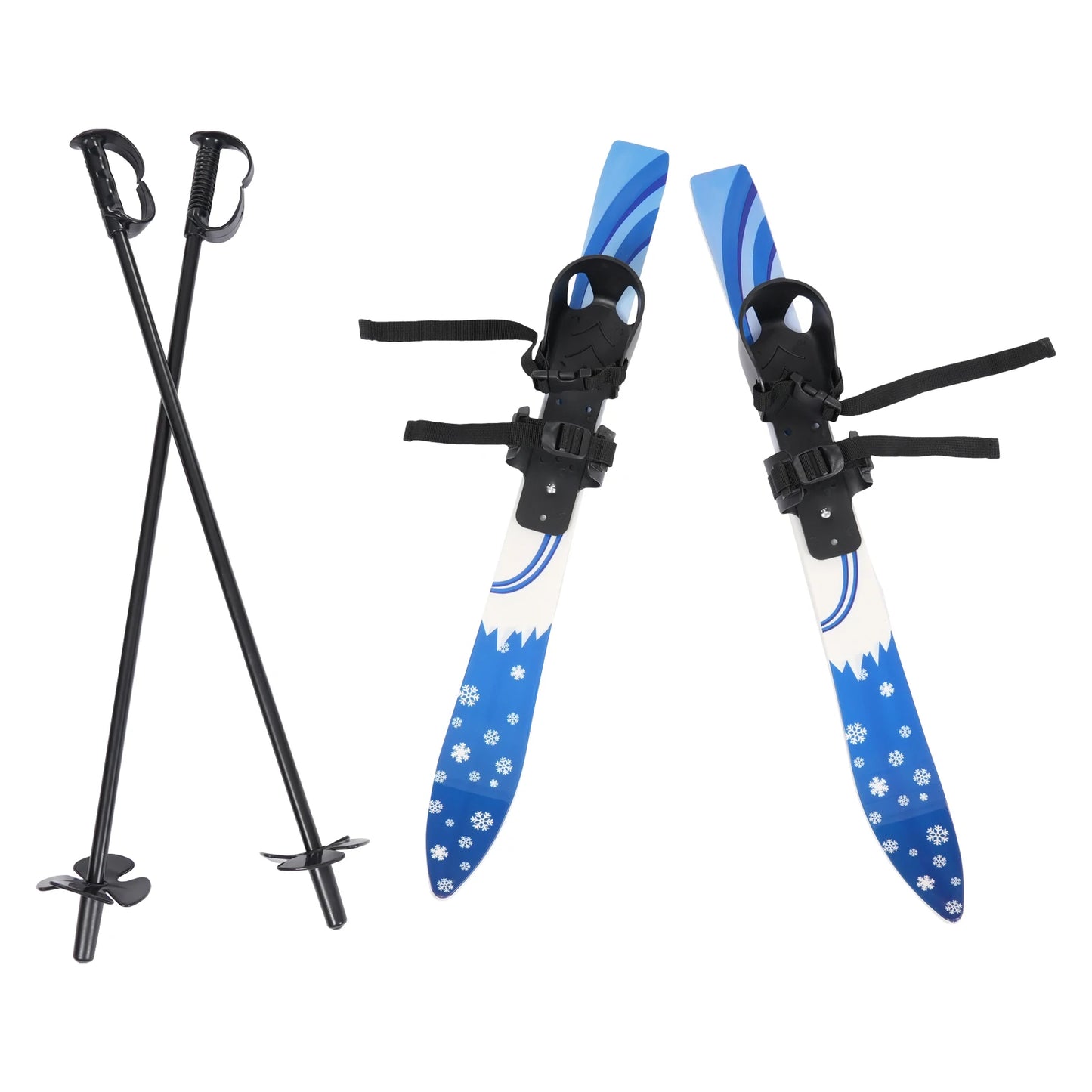 Kid Ski Boards with Ski Poles Children Ski Set Primary Double Snowblade Winter Outdoor Kid Beginner Snow Skis for 2-8 Years Old