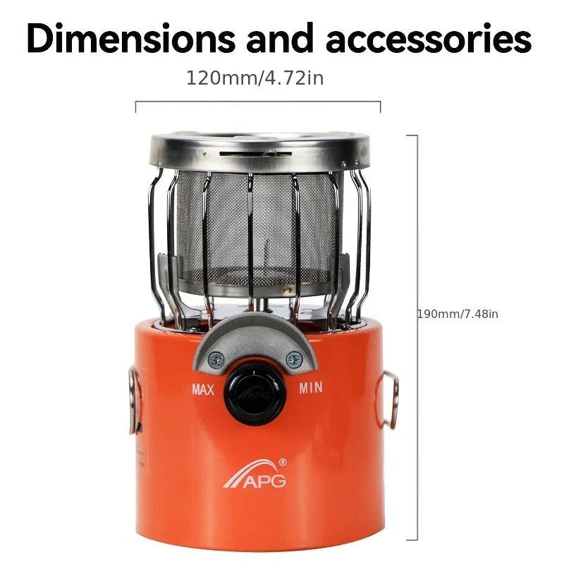 2 in 1 Portable Propane Heater Stove Pro – Outdoor Camping Gas Stove for Ice Fishing, Backpacking, Hiking, Hunting, Survival & Emergency