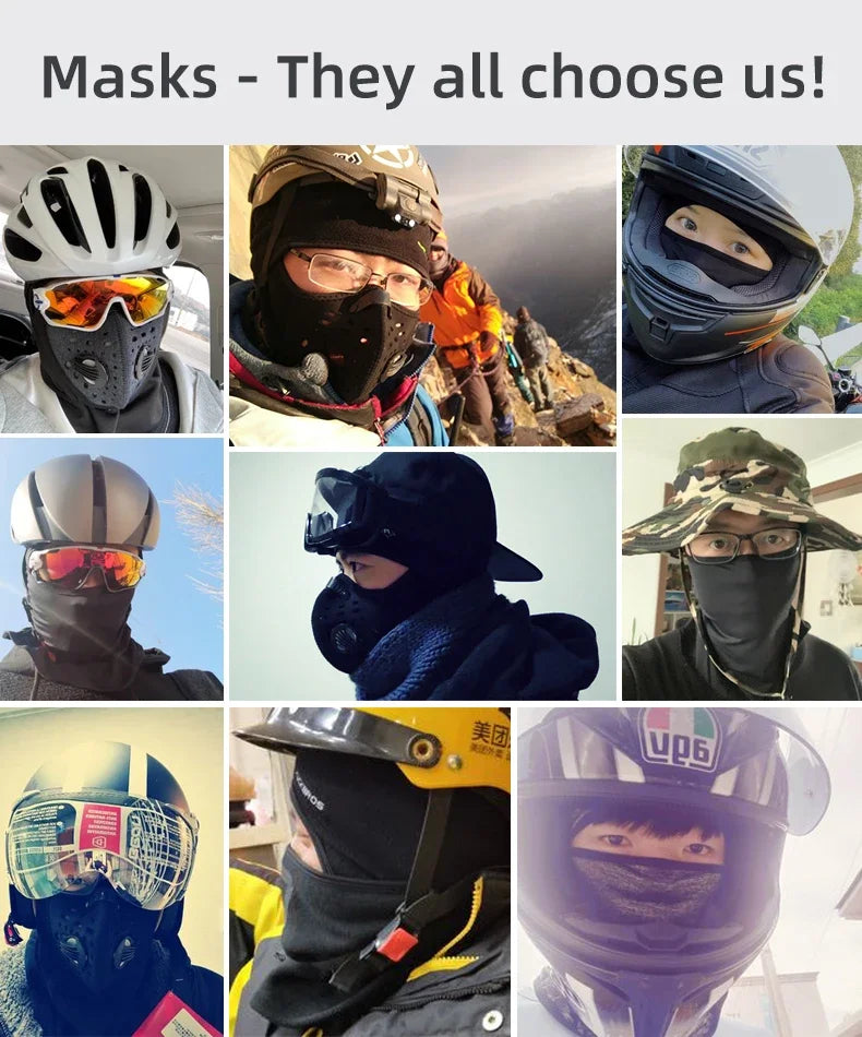 ROCKBROS Winter Balaclava Cycling Mask  for Men Women Baklava Cold Weather Scarf Thermal Windproof Snowboard Mask Ski Mask