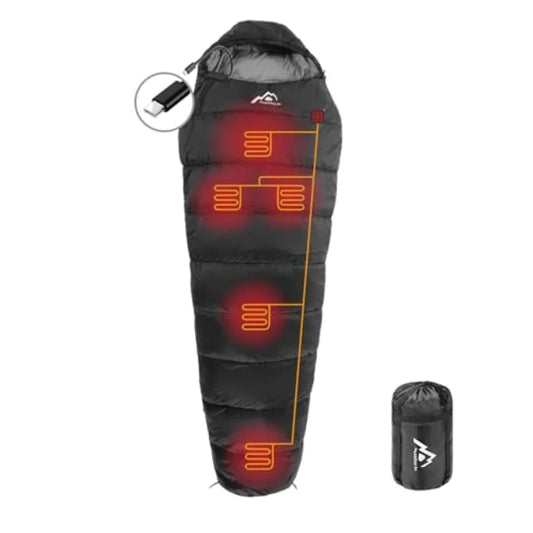 Heated Sleeping Bag 5pcs Multi USB Power Support Heating PadsOperated with Battery Power Bank or Other USB Power Supplies Porta