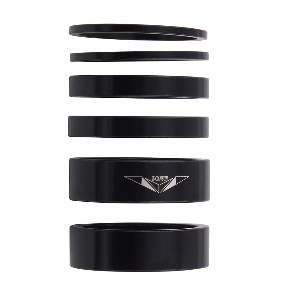 6Pcs Bike Headset Ring 2/5/10mm Bicycle Headset Spacer Bicycle Washer Spacing Pad Aluminum Alloy for 28.6mm Front Fork Bike