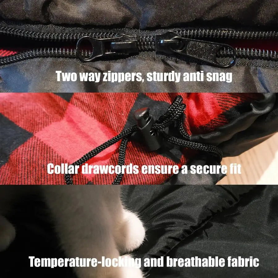 0 Degree Sleeping Bag for Adults Cotton Flannel 4 Season Cold Weather Winter, XXL Big and Tall Camping Sleeping Bag with Compres