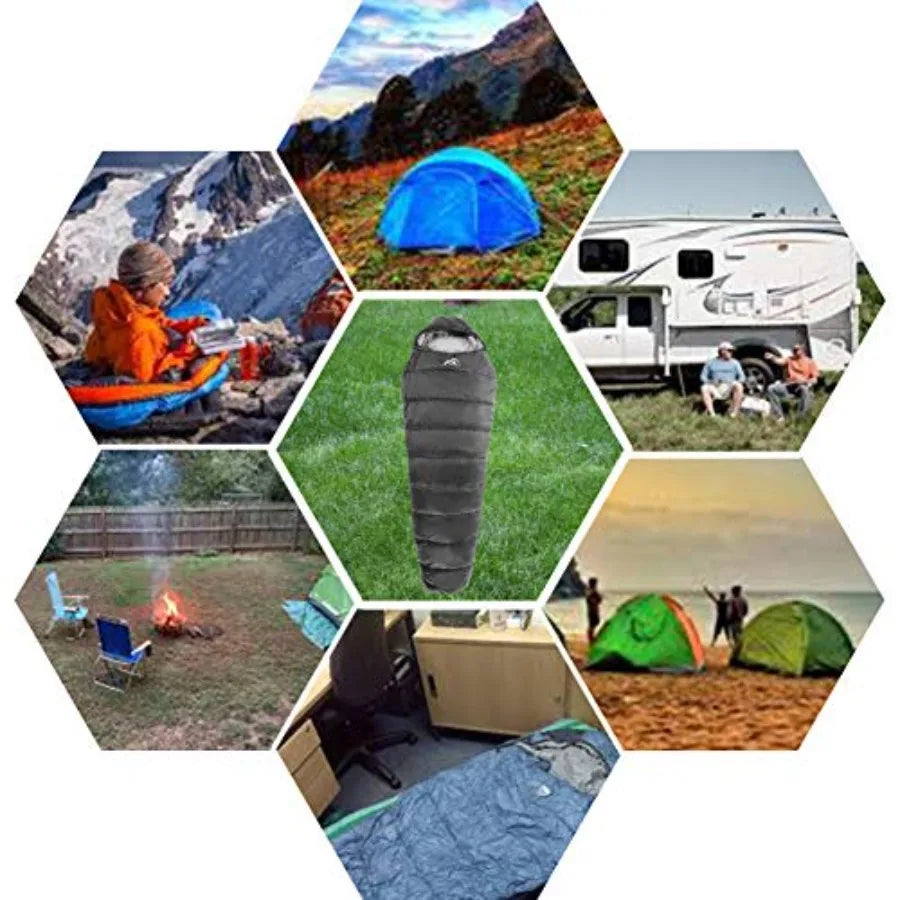 Heated Sleeping Bag 5pcs Multi USB Power Support Heating PadsOperated with Battery Power Bank or Other USB Power Supplies Porta