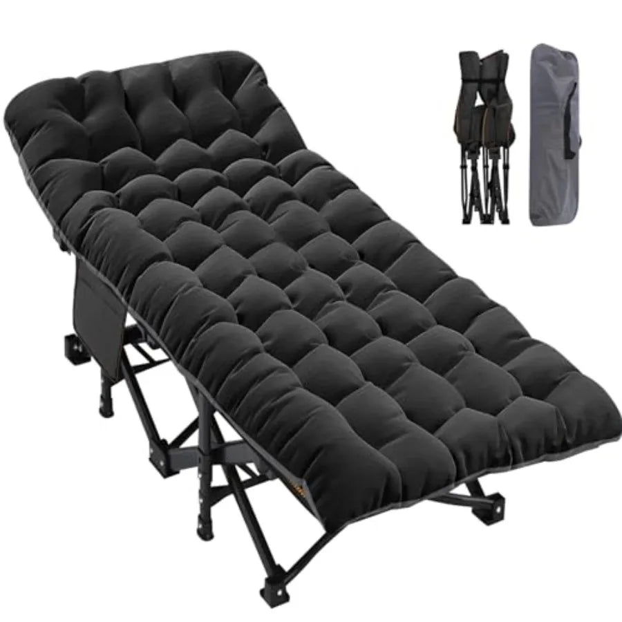 Camping Cot for Adults Folding Sleeping Cot with Mattress 500 lb Capacity Heavy Duty Outdoor Folding Sleeping Bed Portable Cot