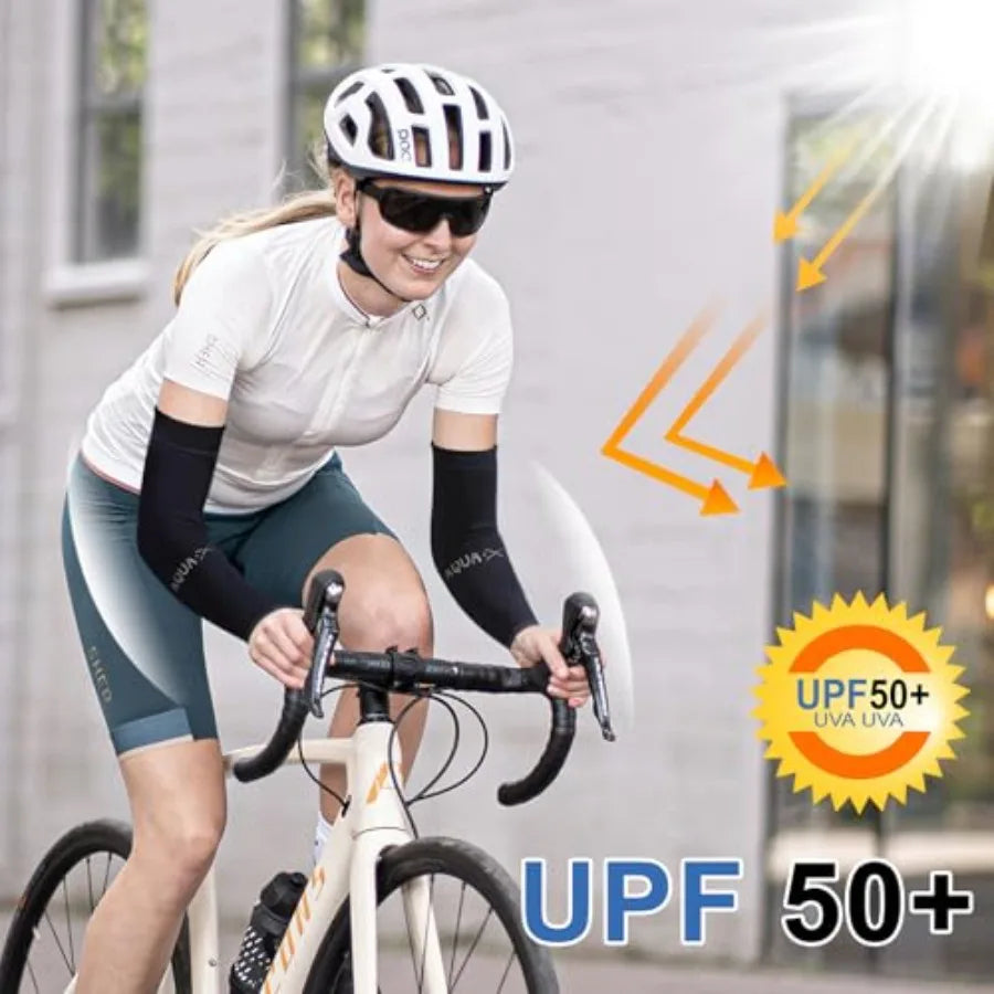 UV Protection Cooling Arm Sleeves for Women Men, Long Sunblock Protective Cycling Arm Cover