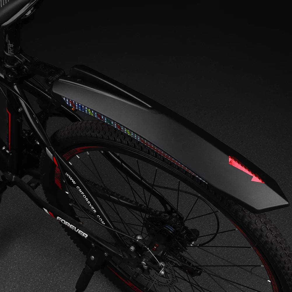 2Pcs Bicycle Splash Fenders with Reflective Stickers Bike Mudguard Front Rear Mud Guard Universal Mud Flaps Cycling Accessories