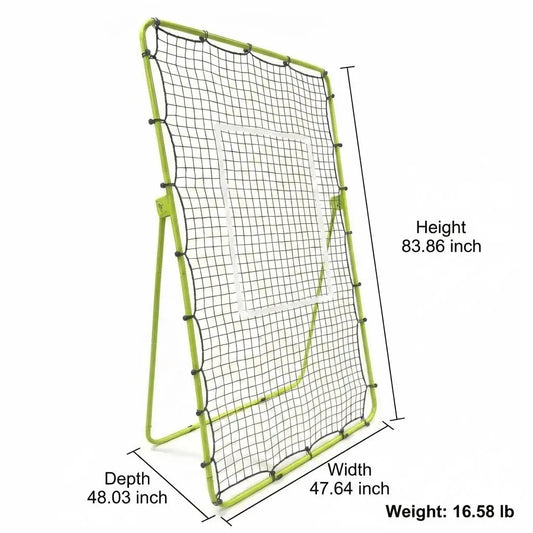 7x4 ft Volleyball Rebounder Net – Adjustable Multi-Angle Bounce-Back Trainer for Bumping, Setting, Spiking & Serving