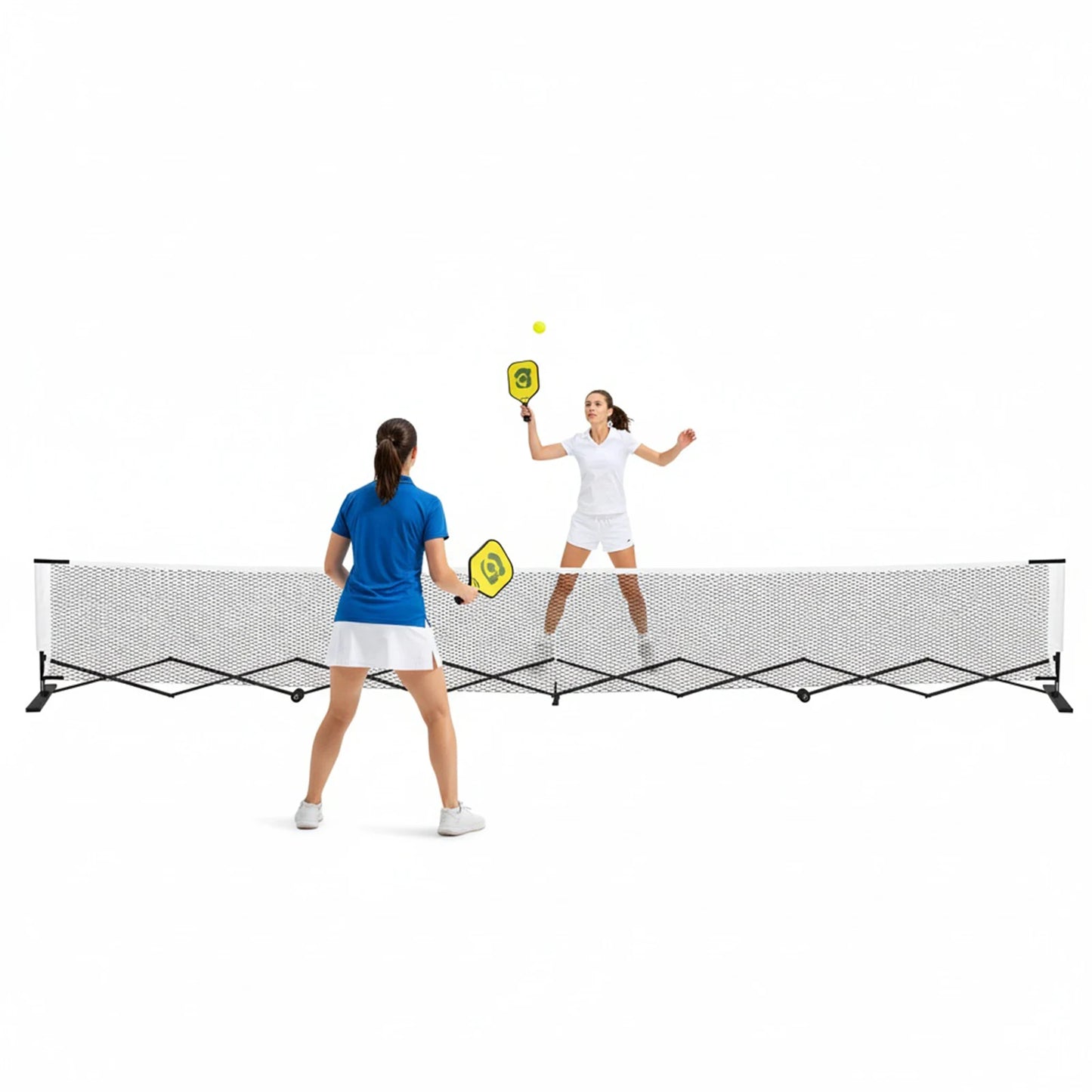 Pickleball Tennis Net 22FT Portable Pickleball Net Set with Steady Metal Frame Free Assembly & Carry Bag for Practice & Games
