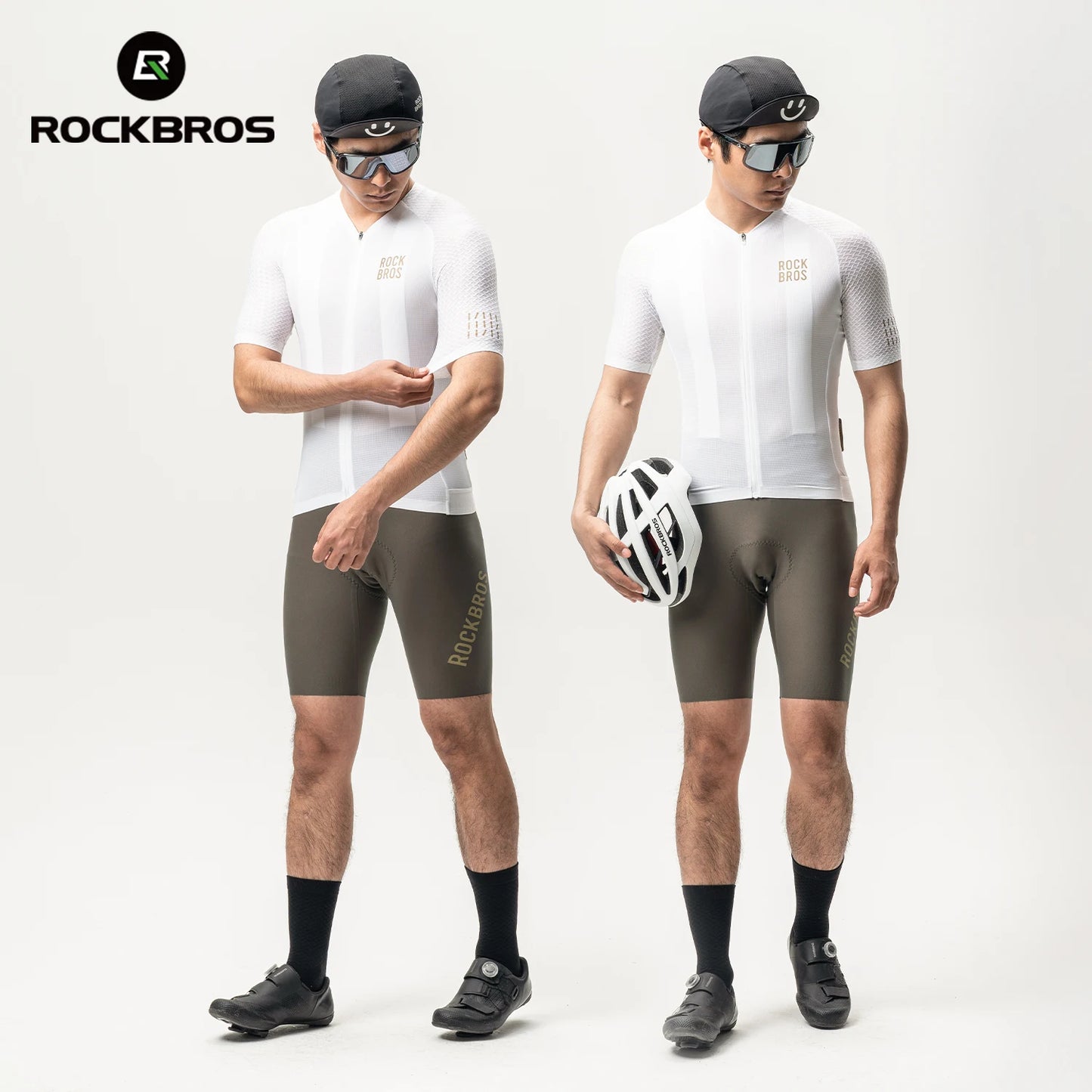 ROCKBROS Summer Cycling Short Sleeve Jersey Lightweight Quick Dry Breathable Sunscreen Jersey High Elastic Men Cycling Clothing