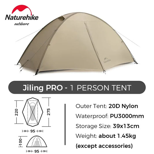 Naturehike Giling UL PRO 1/2 Person Backpacking Tent Hiking Tent Outdoor Camping Portable Equipment Mountaineering Tent Ultralight Waterproof