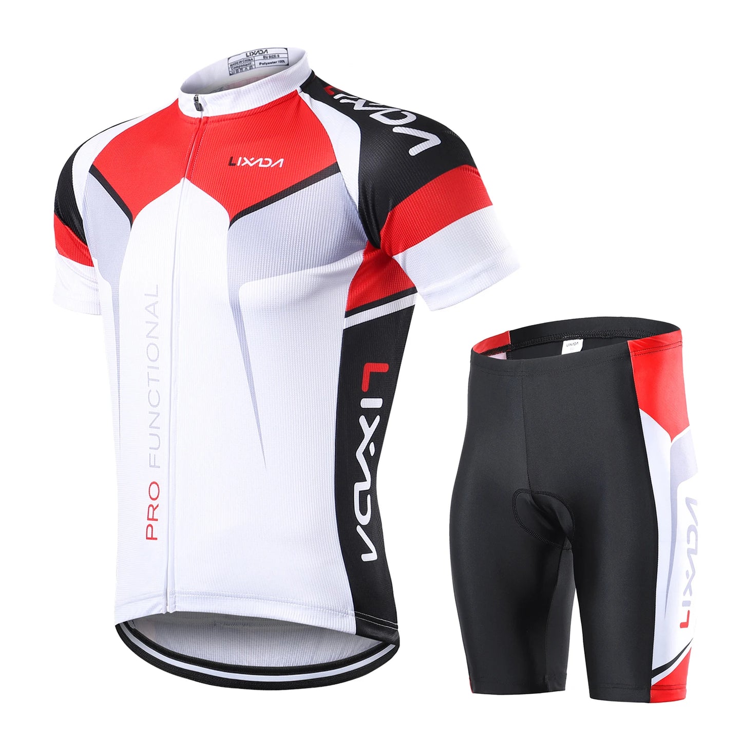 Cycling Jersey Set Men Breathable Quick Dry Comfortable Short Sleeve Jersey + Padded Shorts Cycle Clothing Set Riding Sportswear