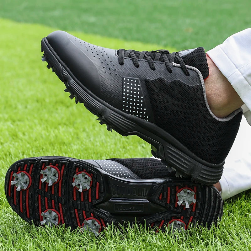 New Golf Shoes Men Spikes Golf Sneakers Anti Slip Walking Footwears Size 39-47