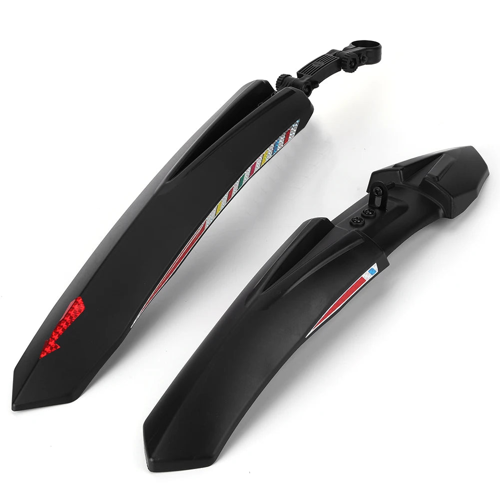 2Pcs Bicycle Splash Fenders with Reflective Stickers Bike Mudguard Front Rear Mud Guard Universal Mud Flaps Cycling Accessories