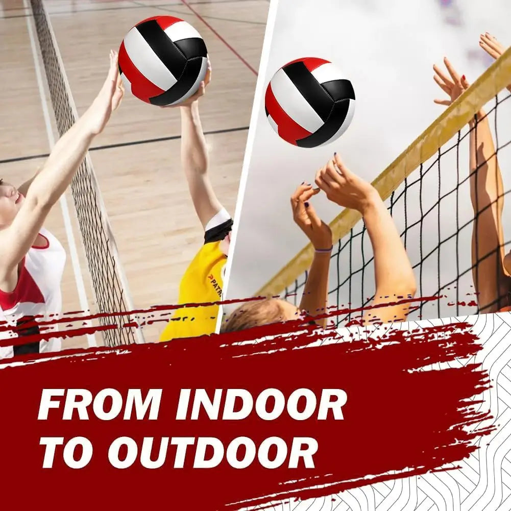 9-Pack Official Size 5 Volleyballs, Waterproof Composite Leather for Indoor Outdoor Pool Beach Play with Pump
