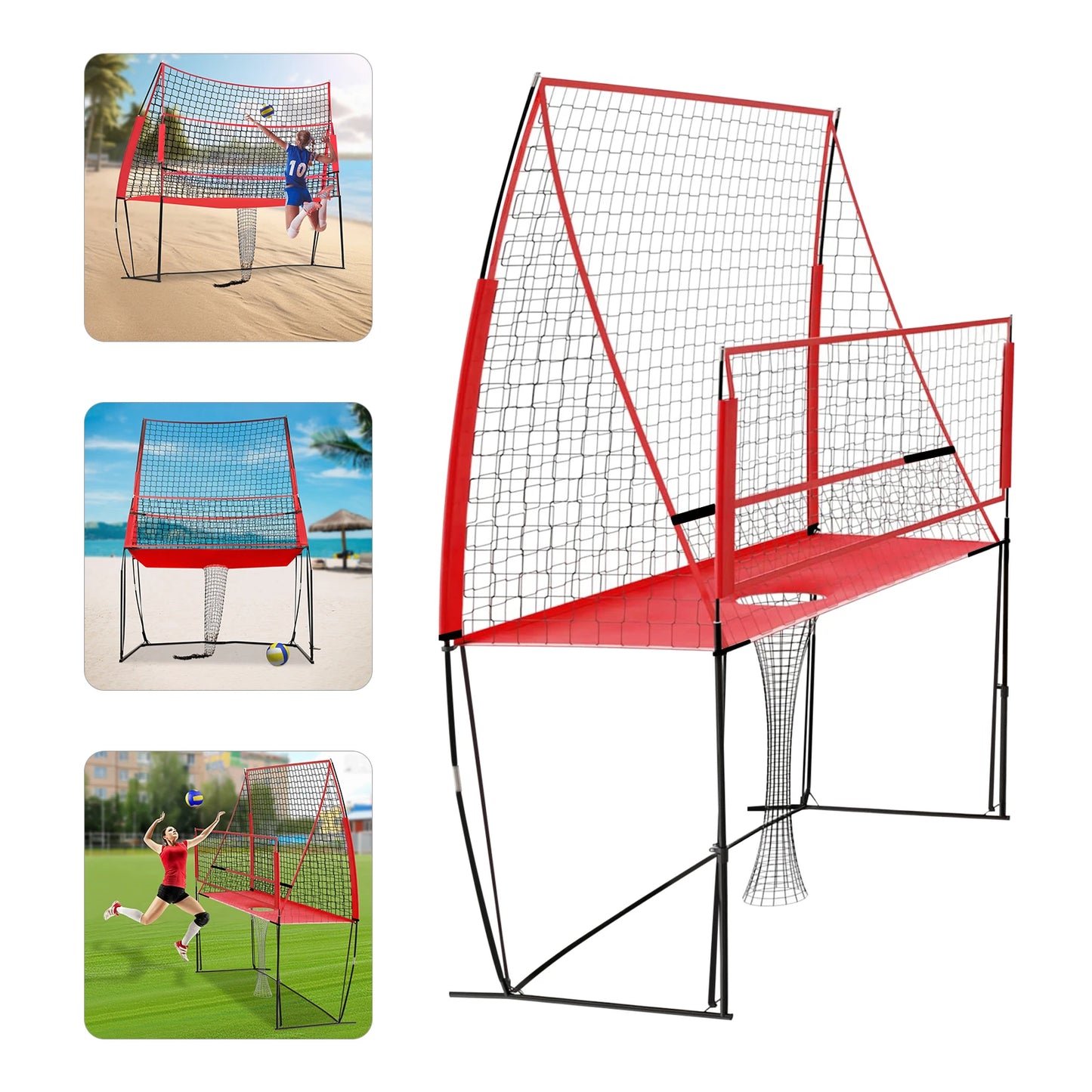 Adjustable Volleyball Training Net Nylon Trainer Equipment Net For Tennis/Badminton/Volleyball Practice