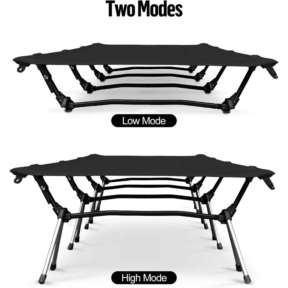 Night Cat Camping Cot Bed - Portable Folding Sleeping Cots for Adults 1-Person Outdoor Elevated Off-Ground Beds Easy Set-up