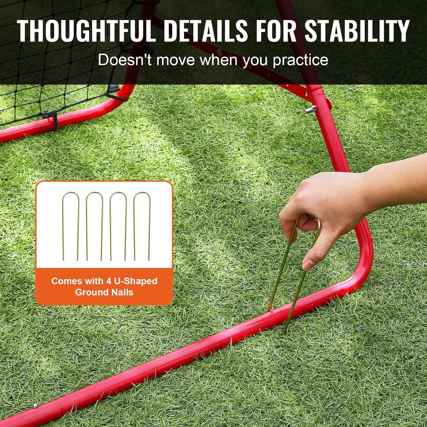 Soccer Rebounder Net Portable 39*39inches Foldable Backyard Soccer Goal Target Net Kick Trainer for Practicing,Volleying,Bumping