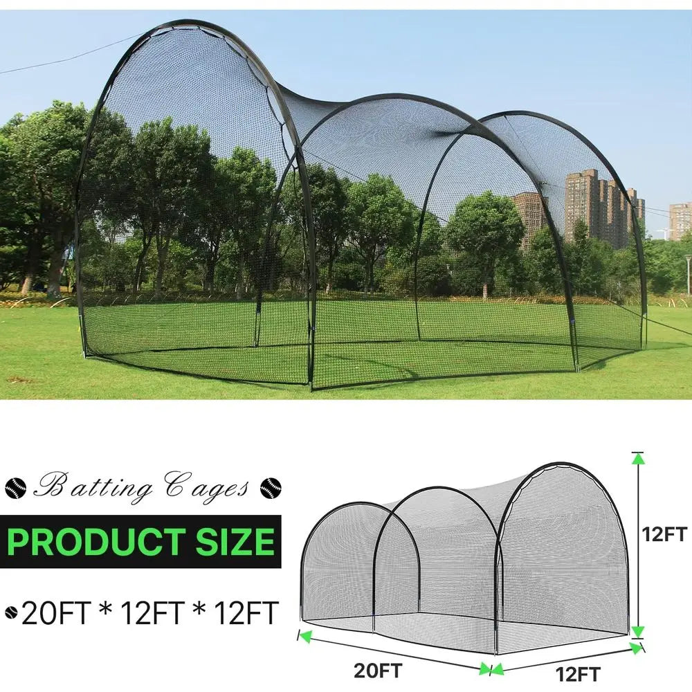 Batting Cage Baseball Sotball, Hitting Cage Net and e Backyard Baseball Sotball Training Equipment, reestanding Portable Batting