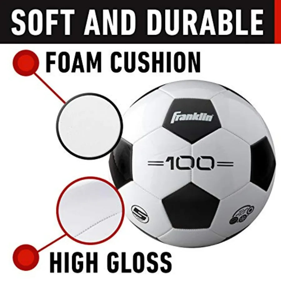 Soccer Balls Youth and Adult s, 4 and 5 - Single and Bulk Packs - Black and White