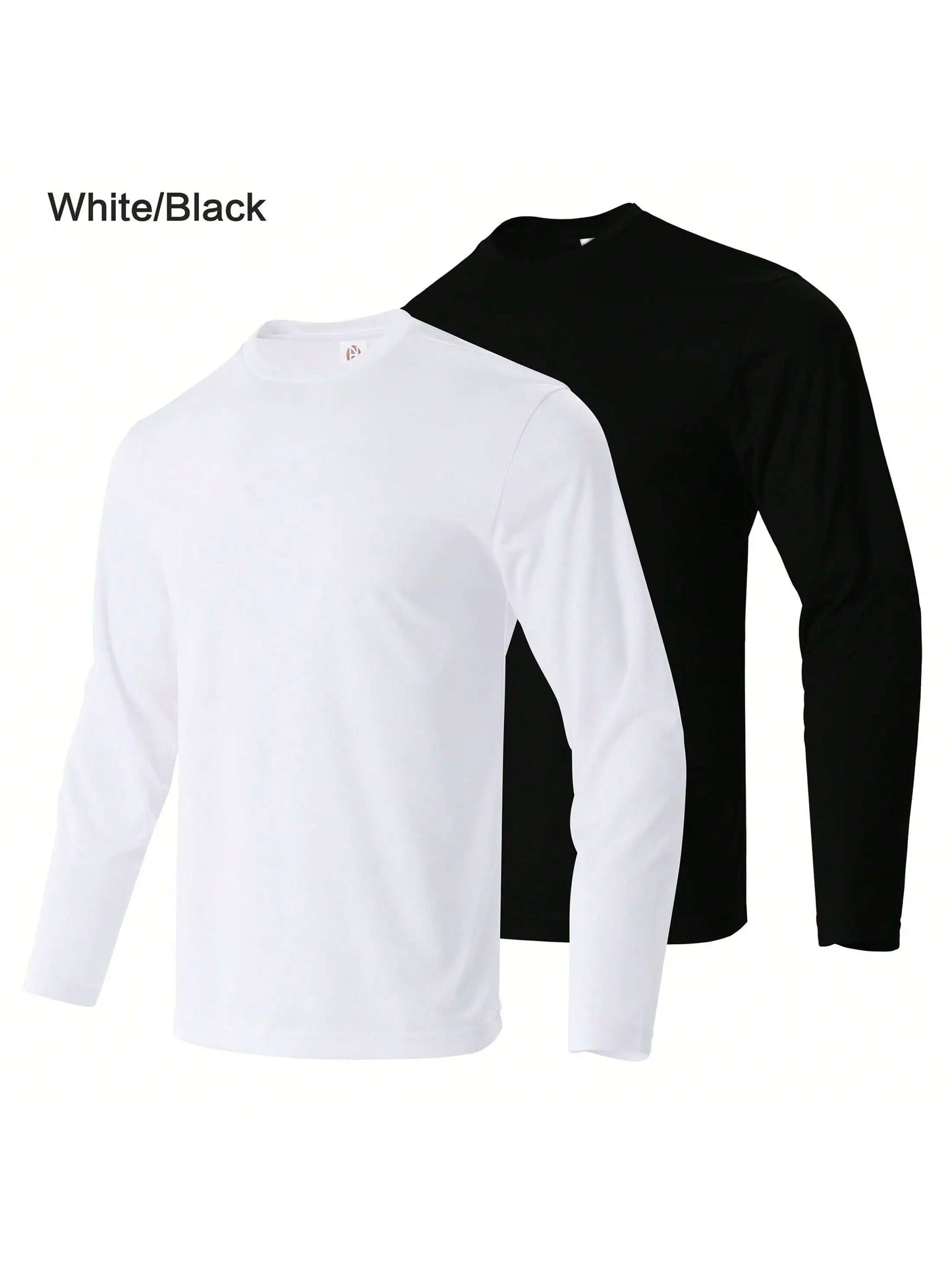 Men Performance Long Sleeve T Shirt Breathable Moisture Wicking Athletic Tops Quick Dry Workout Gym Running Outdoor Hiking Daily Casual Sport Tees