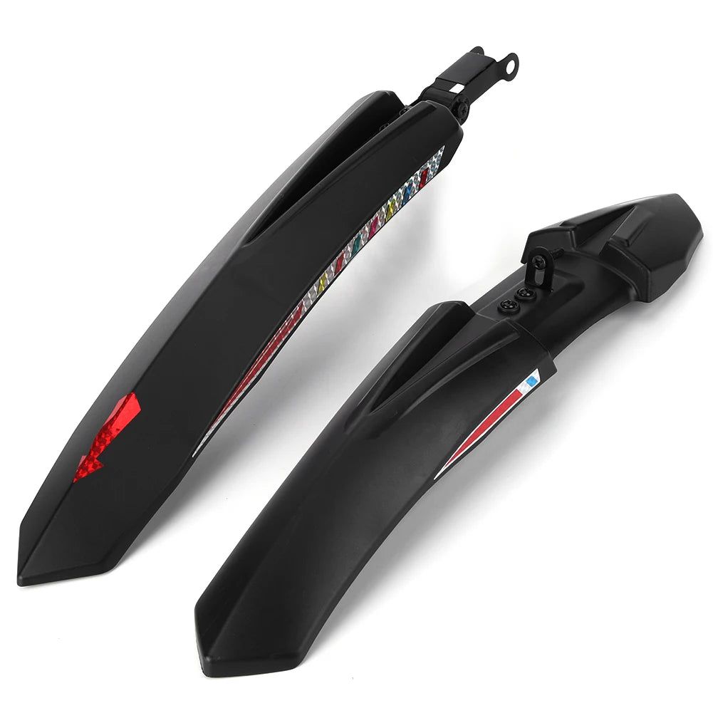 2Pcs Bicycle Splash Fenders with Reflective Stickers Bike Mudguard Front Rear Mud Guard Universal Mud Flaps Cycling Accessories