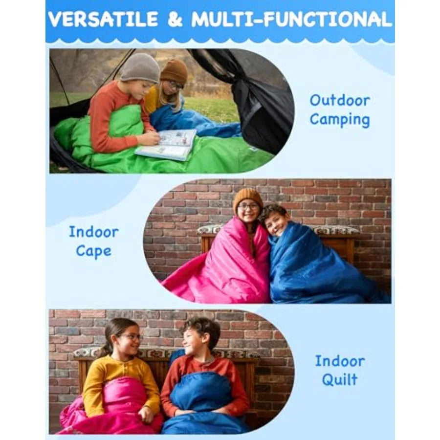 45°F Sleeping Bag Lightweight Waterproof and Compact Flannel Sleeping Bags Cold Weather and Warm Youth Essentials Gear Accessor