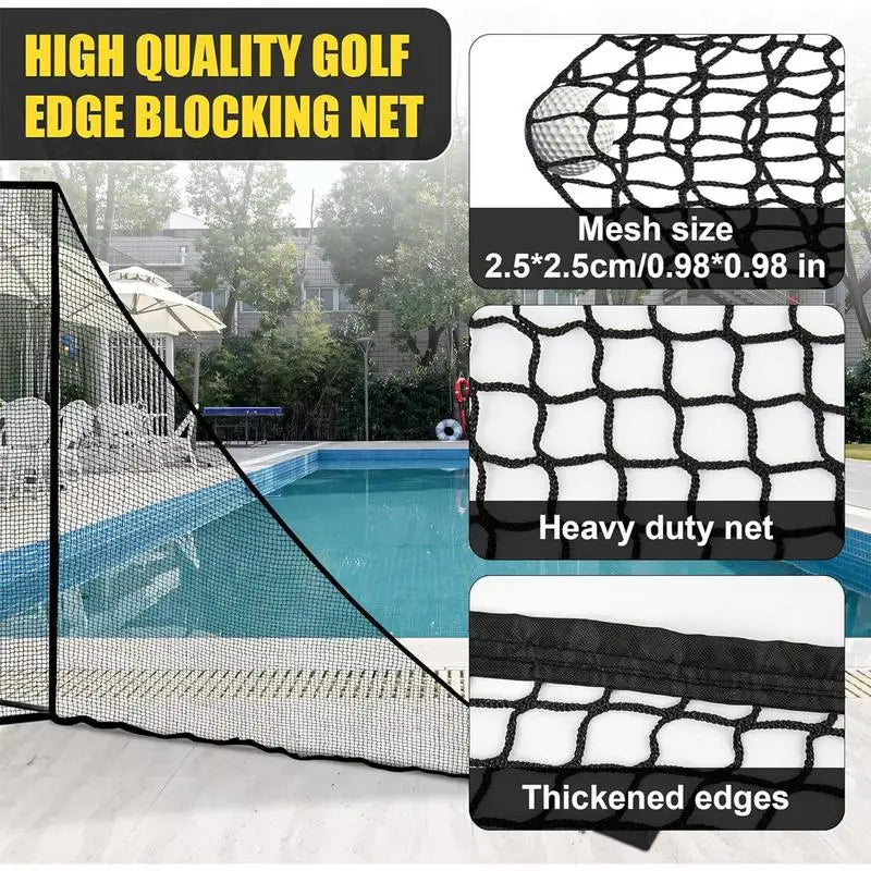 Golf Practice Net Golf Triangle Side Wings With Sandbag Golf Hitting Barrier Net Sports Practice Net For Golf Baseball Hockey