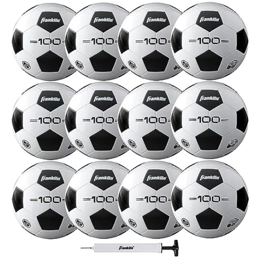 Soccer Balls Youth and Adult s, 4 and 5 - Single and Bulk Packs - Black and White