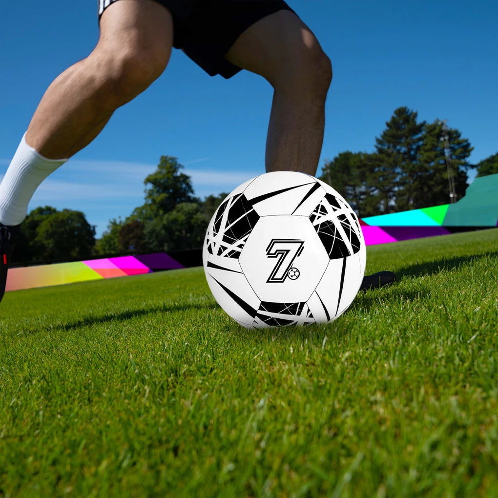 Standard Size 5 Soccer Ball For Football Training Match Unique Appearance Size 5 Machine-Stitched