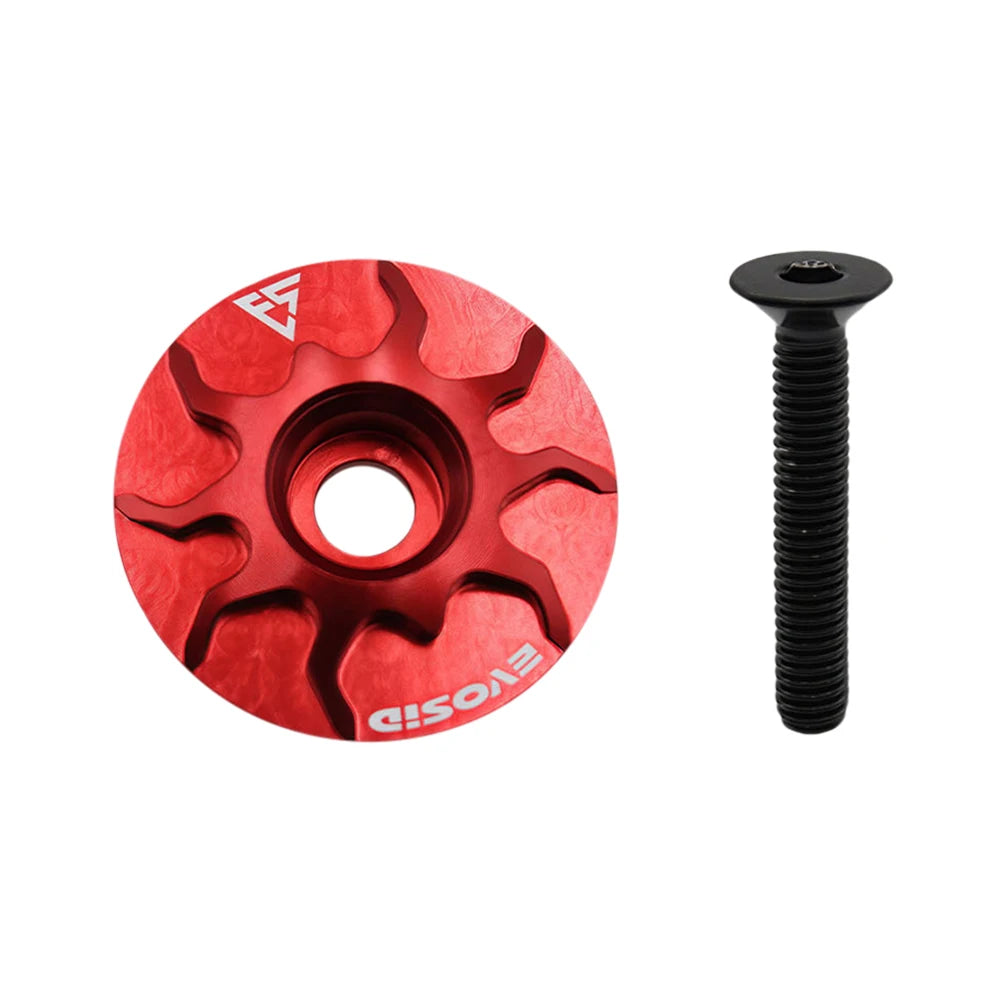 Bicycle Headset Cap with Screw Bike Stem Cover Aluminium Alloy Bike Headset Cover for Fork Head Tube Cycling Accessories