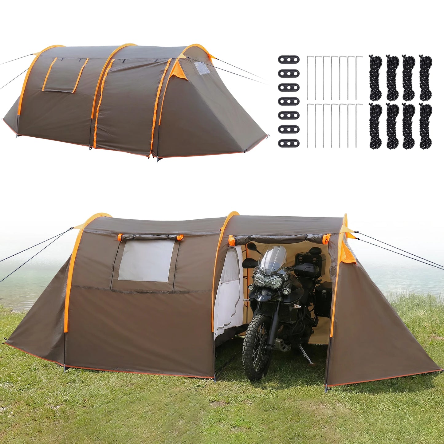 Oxford 2-Person Bikepacking Tent Windproof Lightweight Tent Rainproof Waterproof Tent for Camping & Hiking