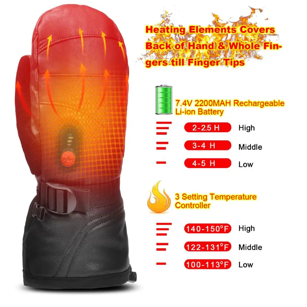 Savior Many Types Mittens Heated Gloves Touch Phone Waterproof Windproof Battery Electric Heated Skiing Gloves Men Women Thermal