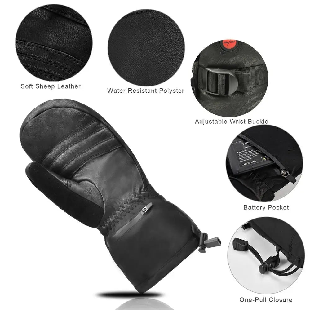 Savior Many Types Mittens Heated Gloves Touch Phone Waterproof Windproof Battery Electric Heated Skiing Gloves Men Women Thermal